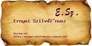 Ernyei Szilvánusz névjegykártya